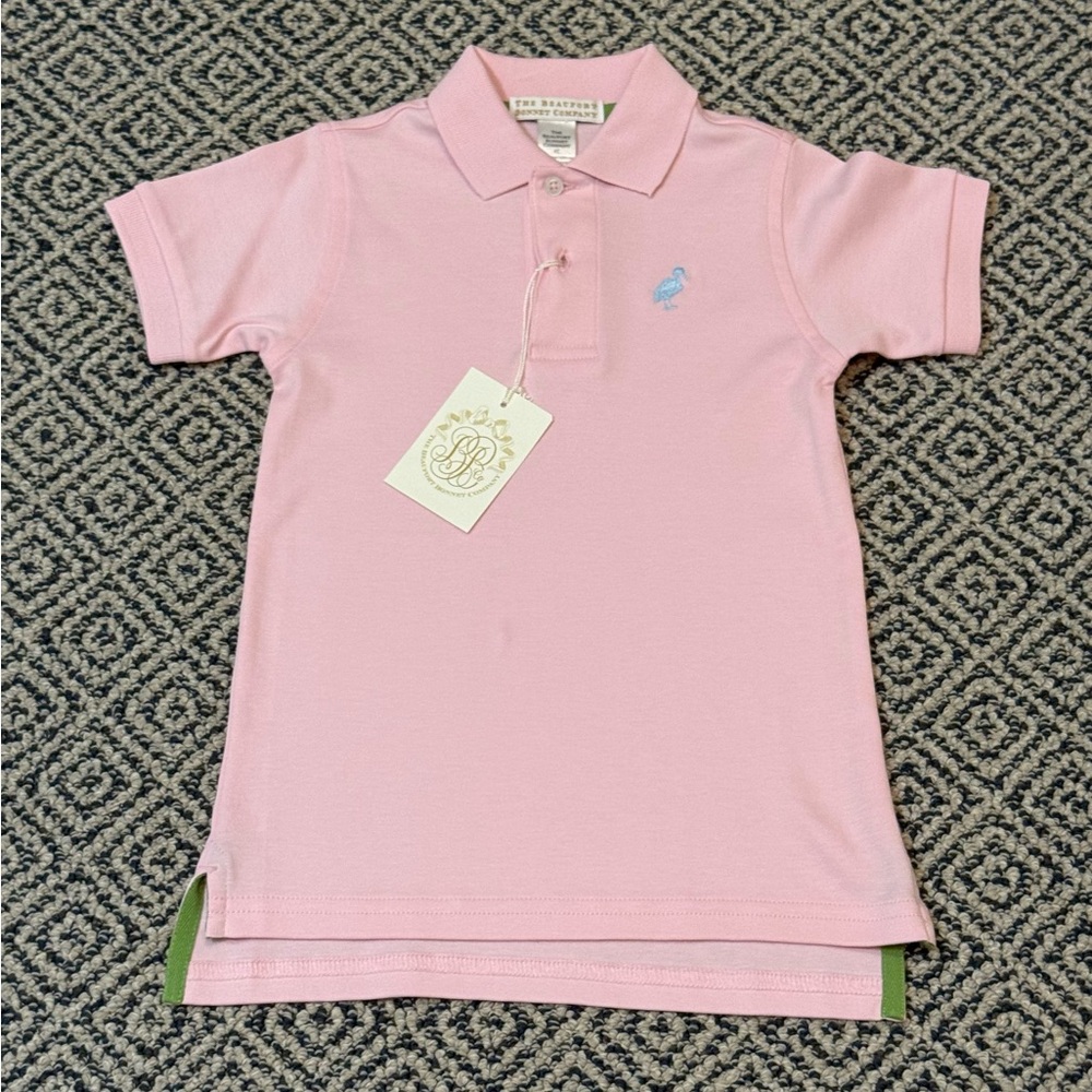 🎉 NWT 🎉 TBBC 4T Pink Polo Shirt with Light Blue Logo